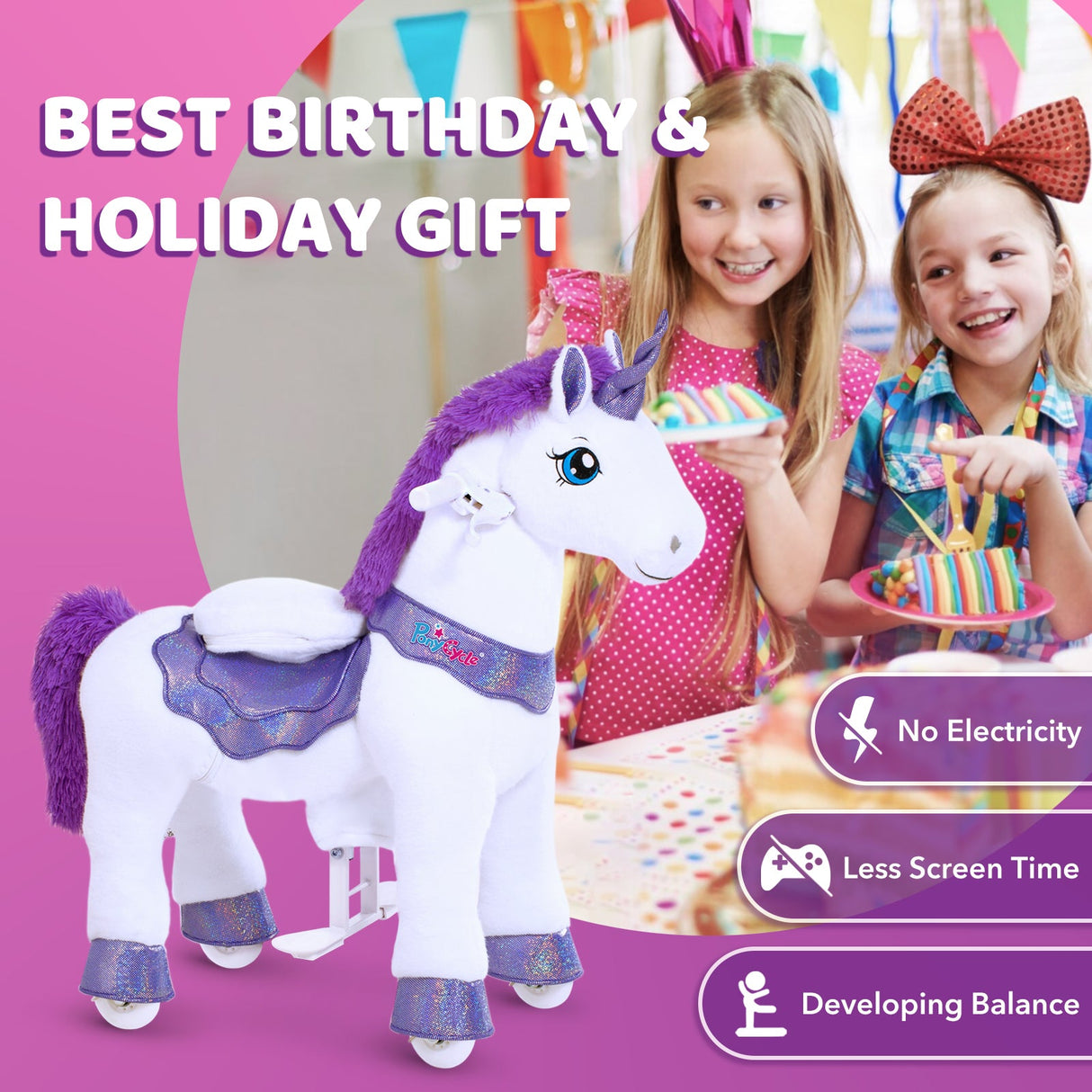 Model E Unicorn Riding Toy Age 3-5