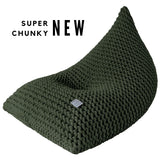 Chunky Knitted Bean Bag | OLIVE GREEN