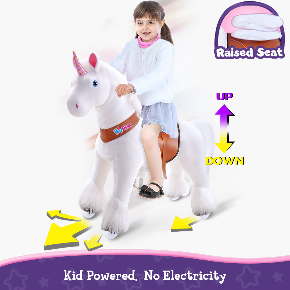 Unicorn Riding Toy Age 4-8 White（UK&EU in Stock）
