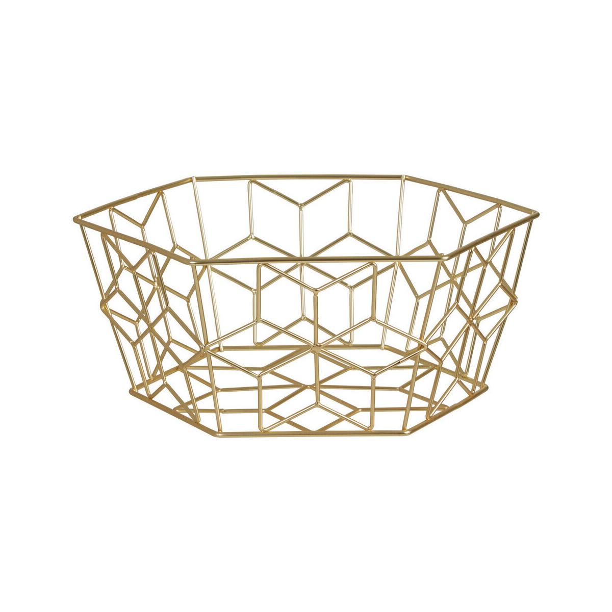 Vertex Contour Matte Gold Fruit Basket