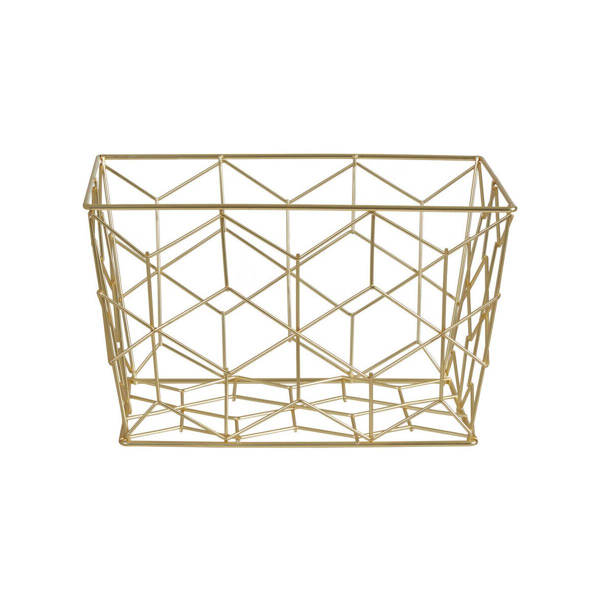 Vertex Contour Matte Gold Storage Basket
