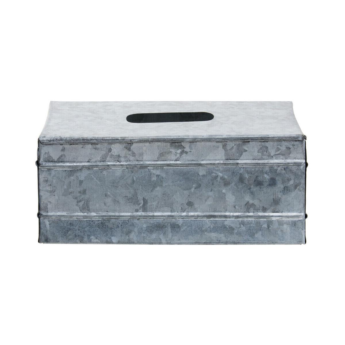 Drummond Rectangular Galvanised Steel Tissue Box