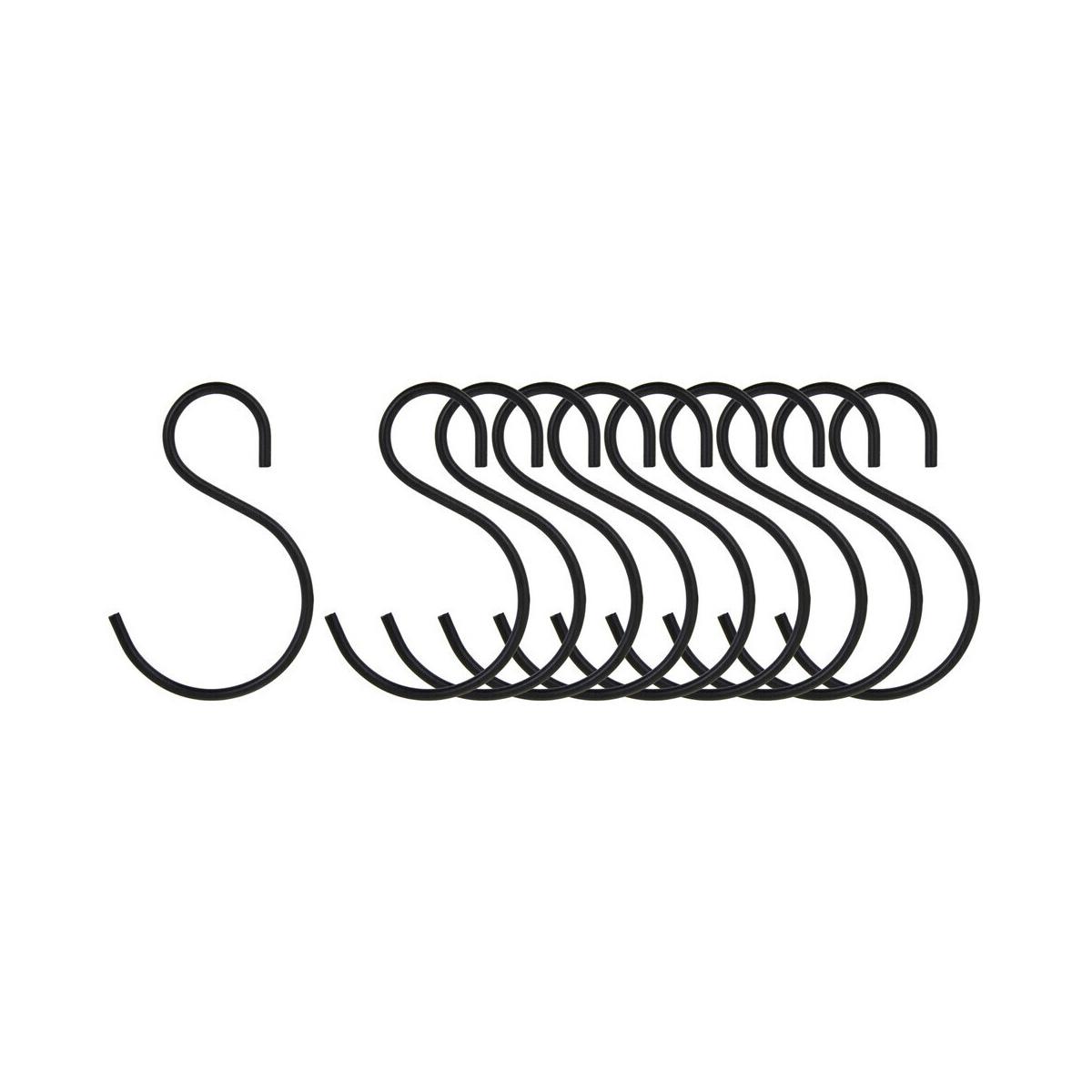 Sorello Set of 10 Matt Black Hooks