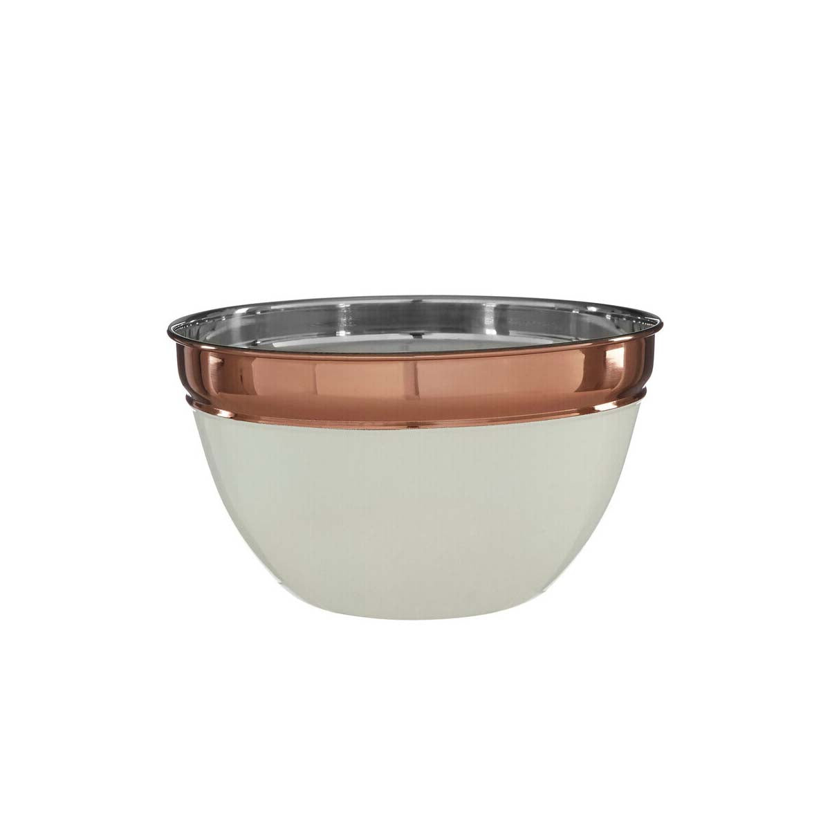 Prescott Medium Cream And Copper Mixing Bowl