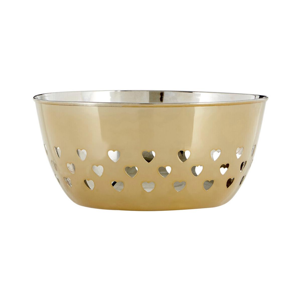 Hearts Design Gold Bowl