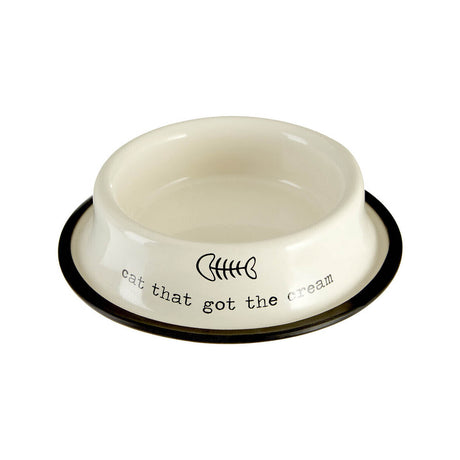 Adore Pets 0.4Ltr Cat That Got The Cream Bowl
