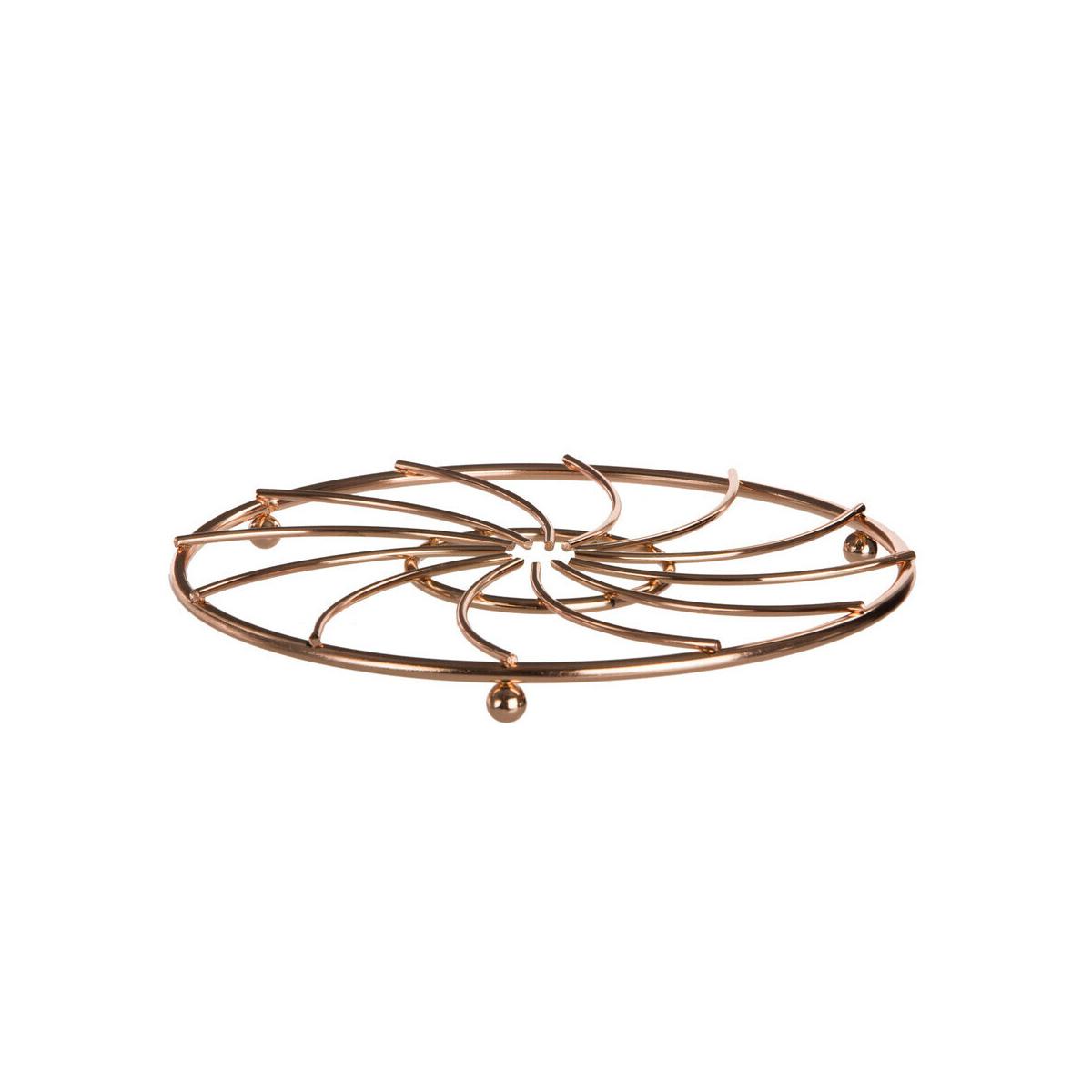 Kuper Round Rose Gold Finish Trivet