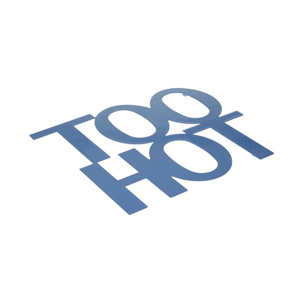 Alpha Blue Enamel Too Hot Metal Trivet