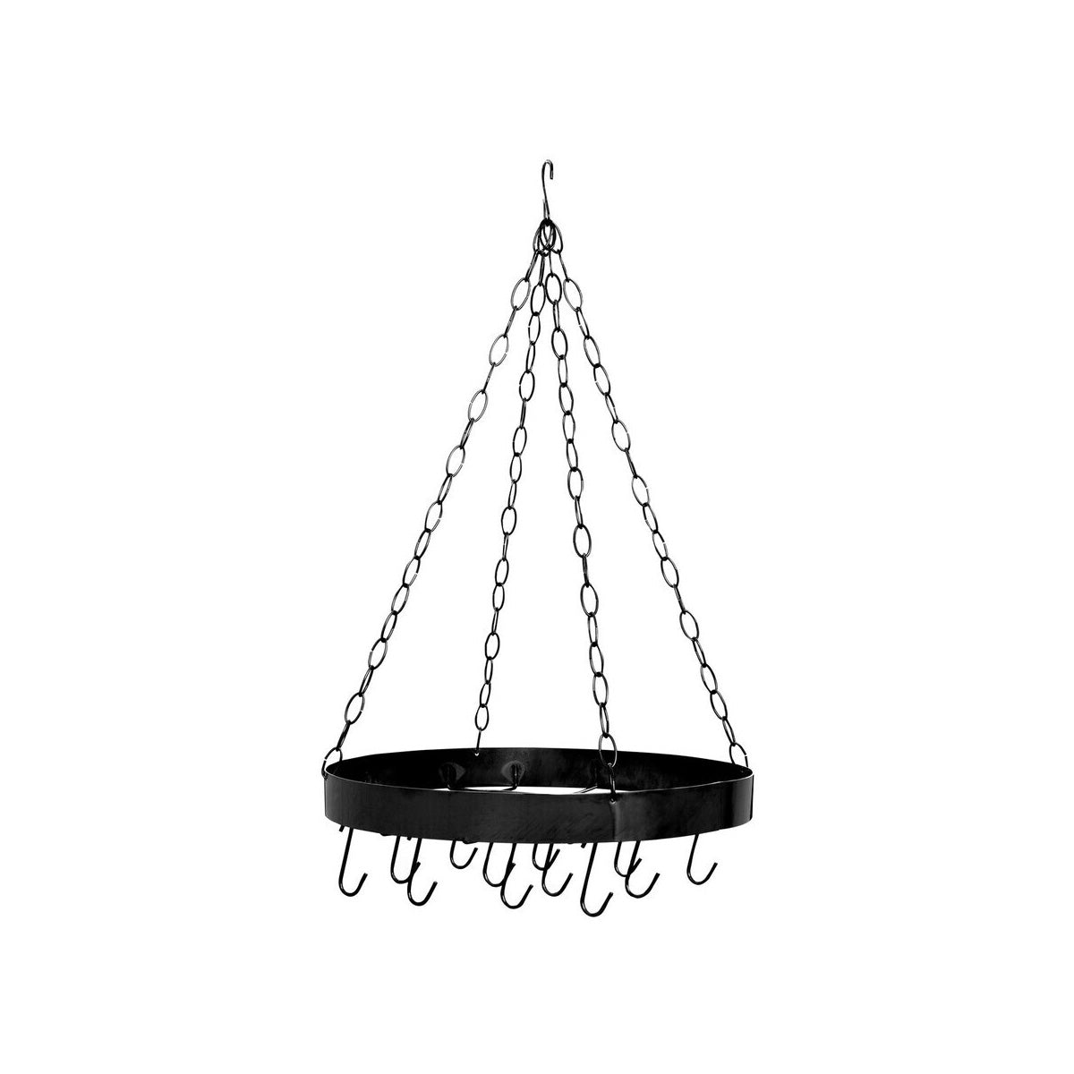 Valen Matt Black Round Ceiling Rack
