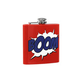 Auden Red Hip Flask with Boom Design