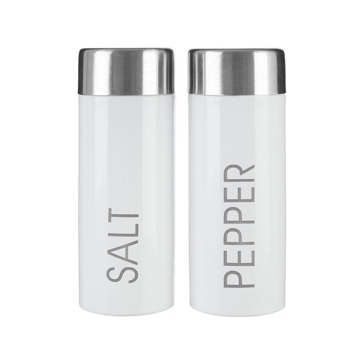 Liberty White Enamel Salt And Pepper Set