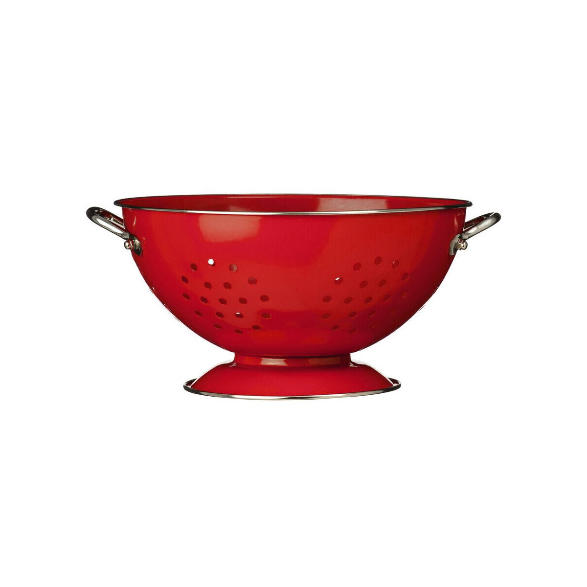 Retro Red Enamel Colander