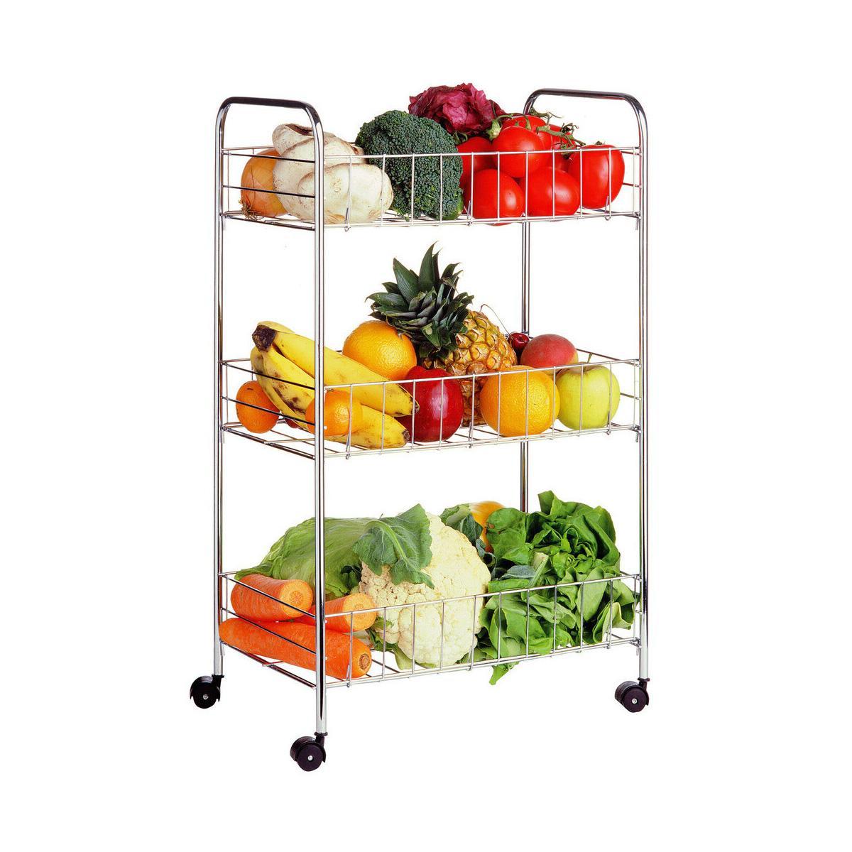 Franco Chrome 3 Tier Storage Cart