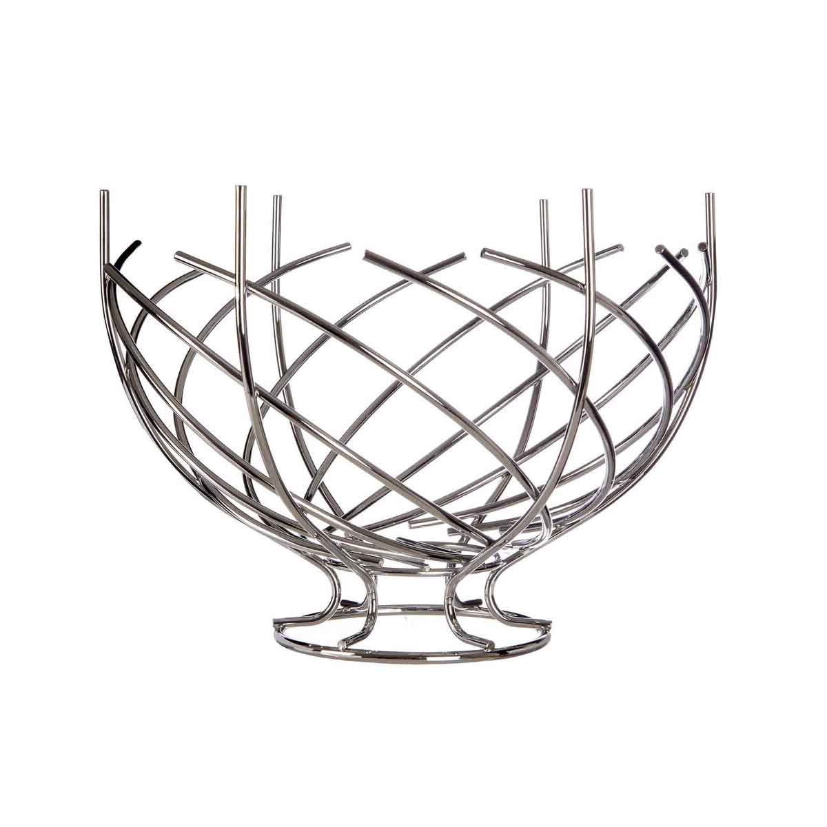 Nest Shape Chrome Fruit Basket