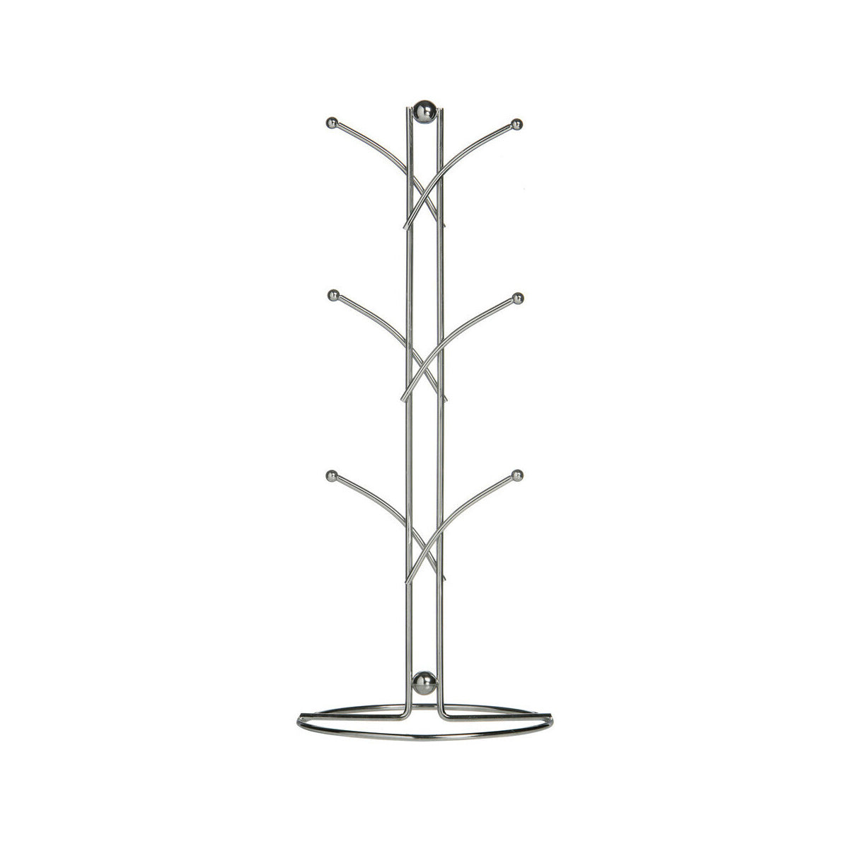 Helix  Chrome 6 Cup Mug Tree