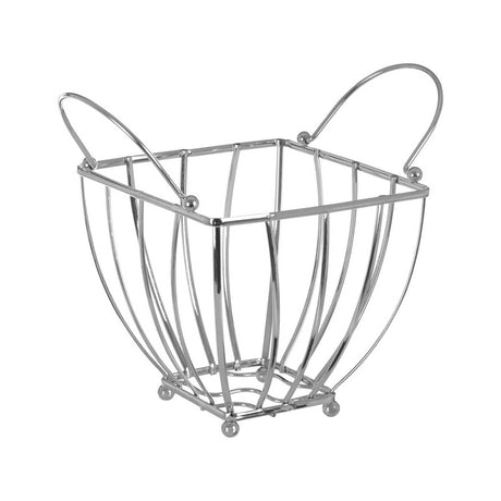 Asa Chrome Fruit Basket with Round Handle