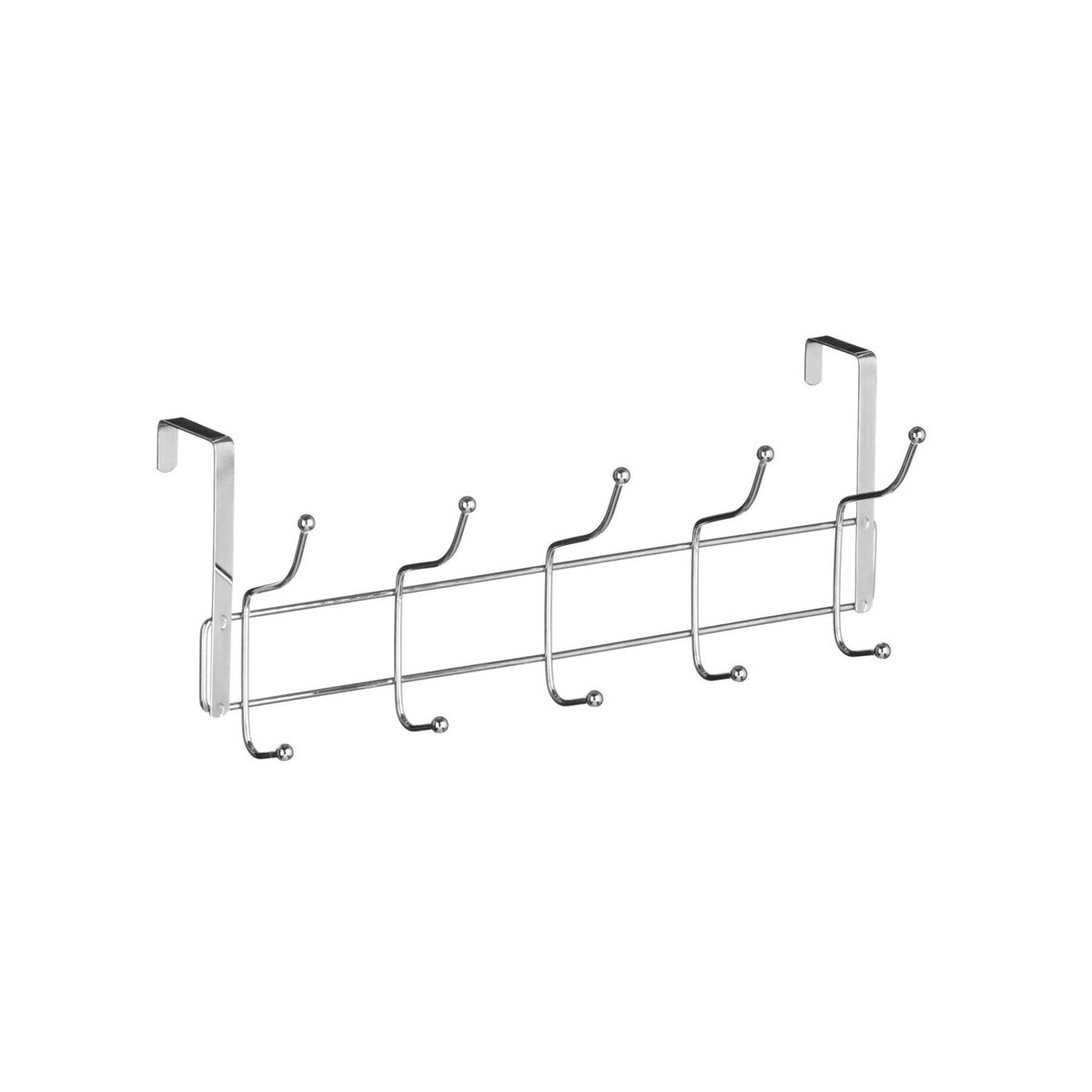 Ten Hook Over Door Chrome Hanger