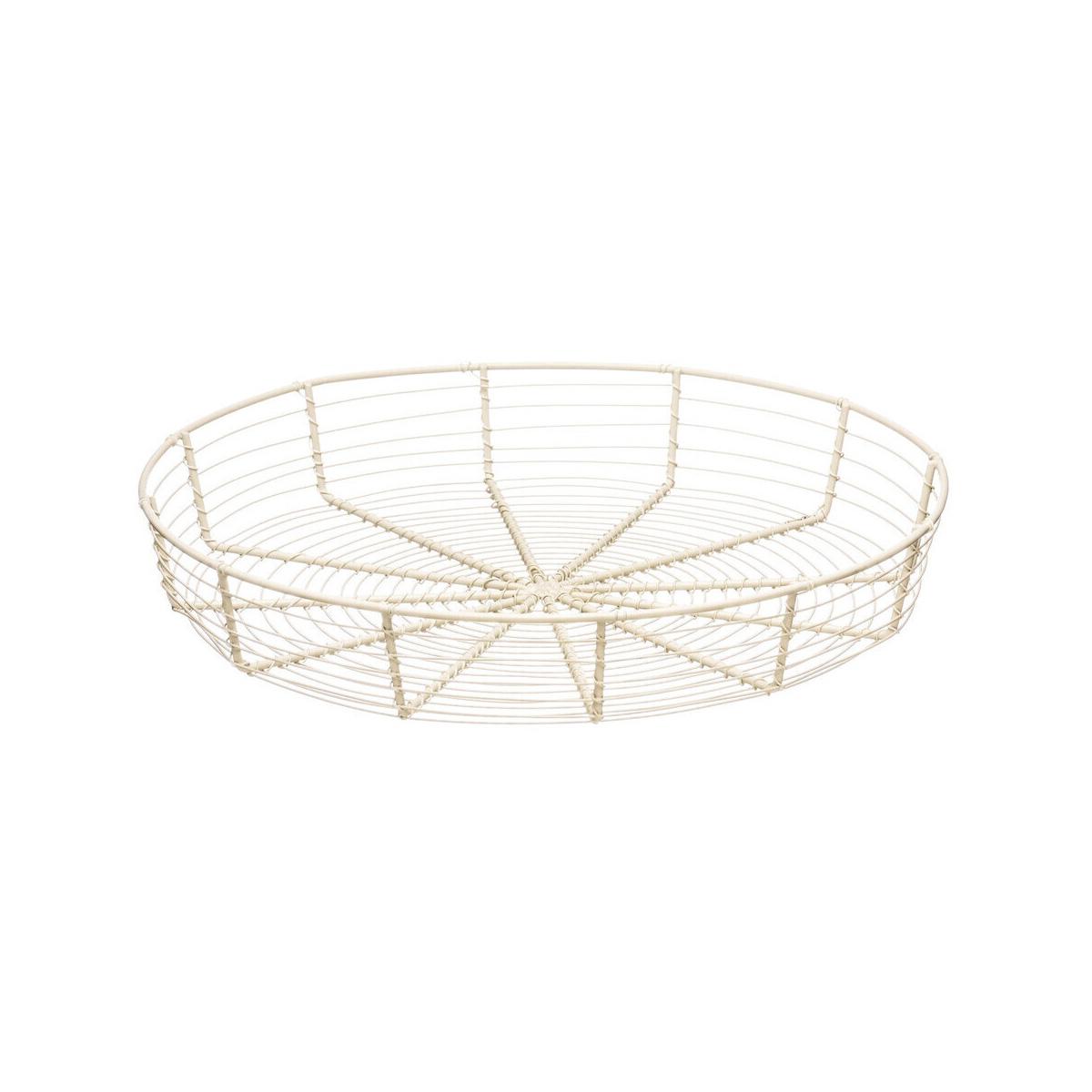 Cream Wire Bread Basket