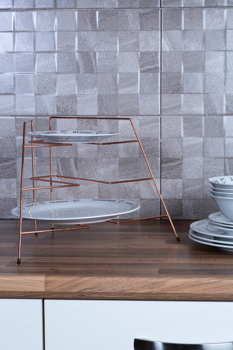 Rowan Copper Plated Corner Plate Rack
