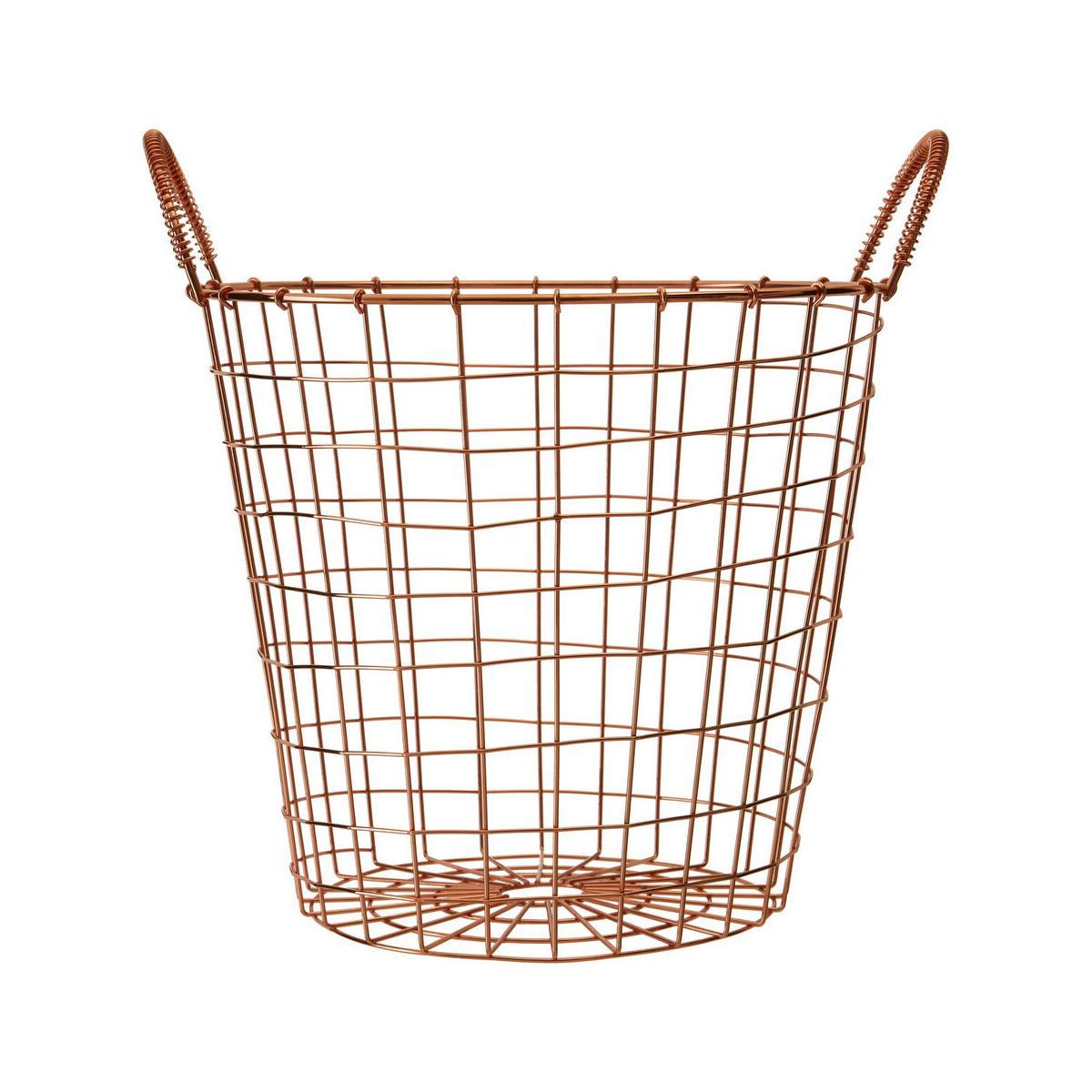 Vertex Copper Finish Round Wire Basket
