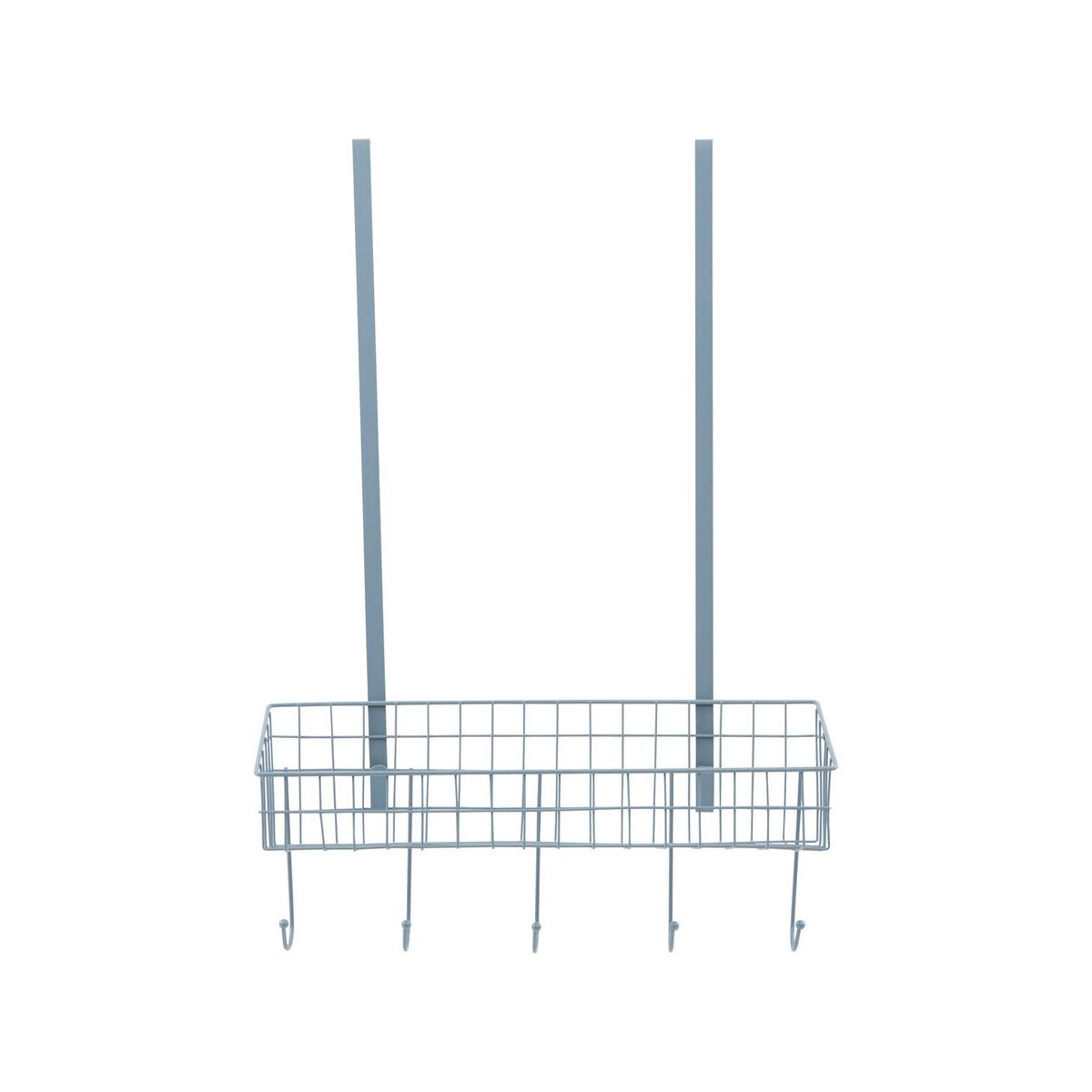 Over The Door Grey Finish Hanger Shelf