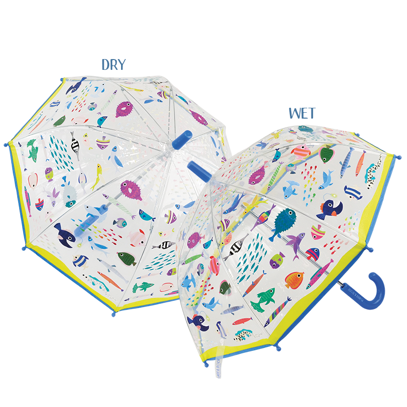 Colour Changing Umbrella - Ocean (Clear)
