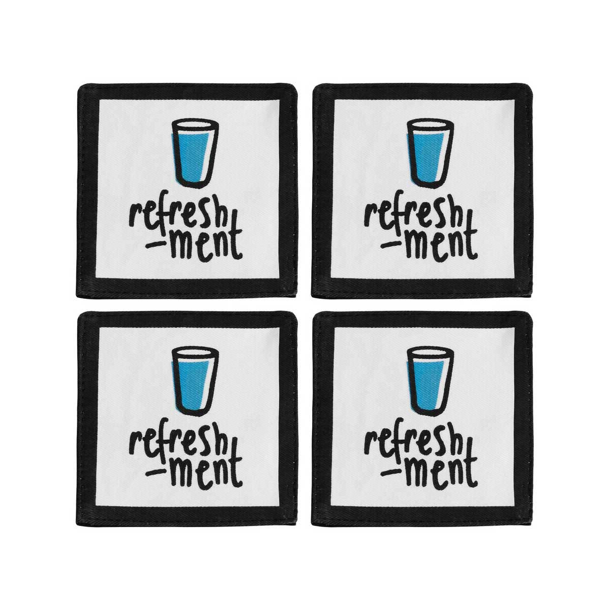 Set Of Four Doodle Refreshment Coasters