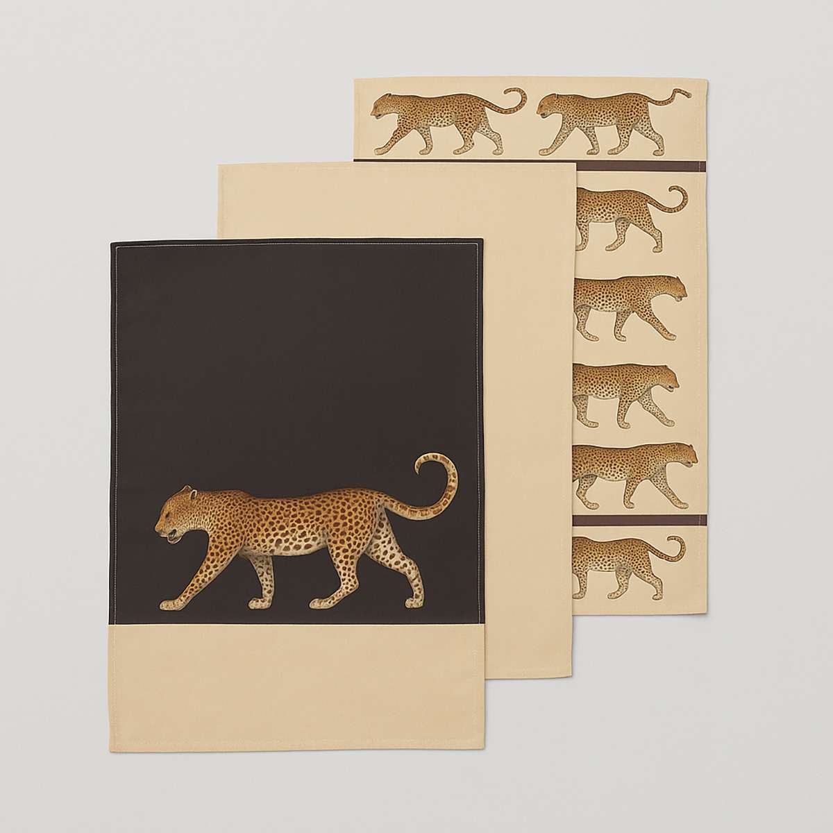 London Leo Set of Three Tea Towelsin Leo