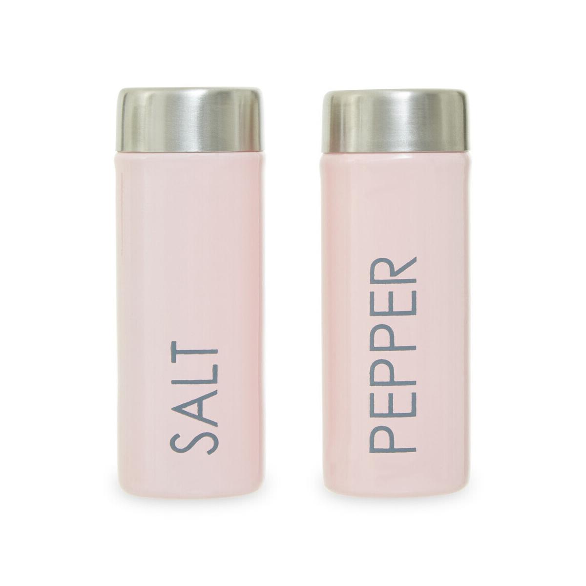 Liberty Light Pink Enamel Salt And Pepper Set