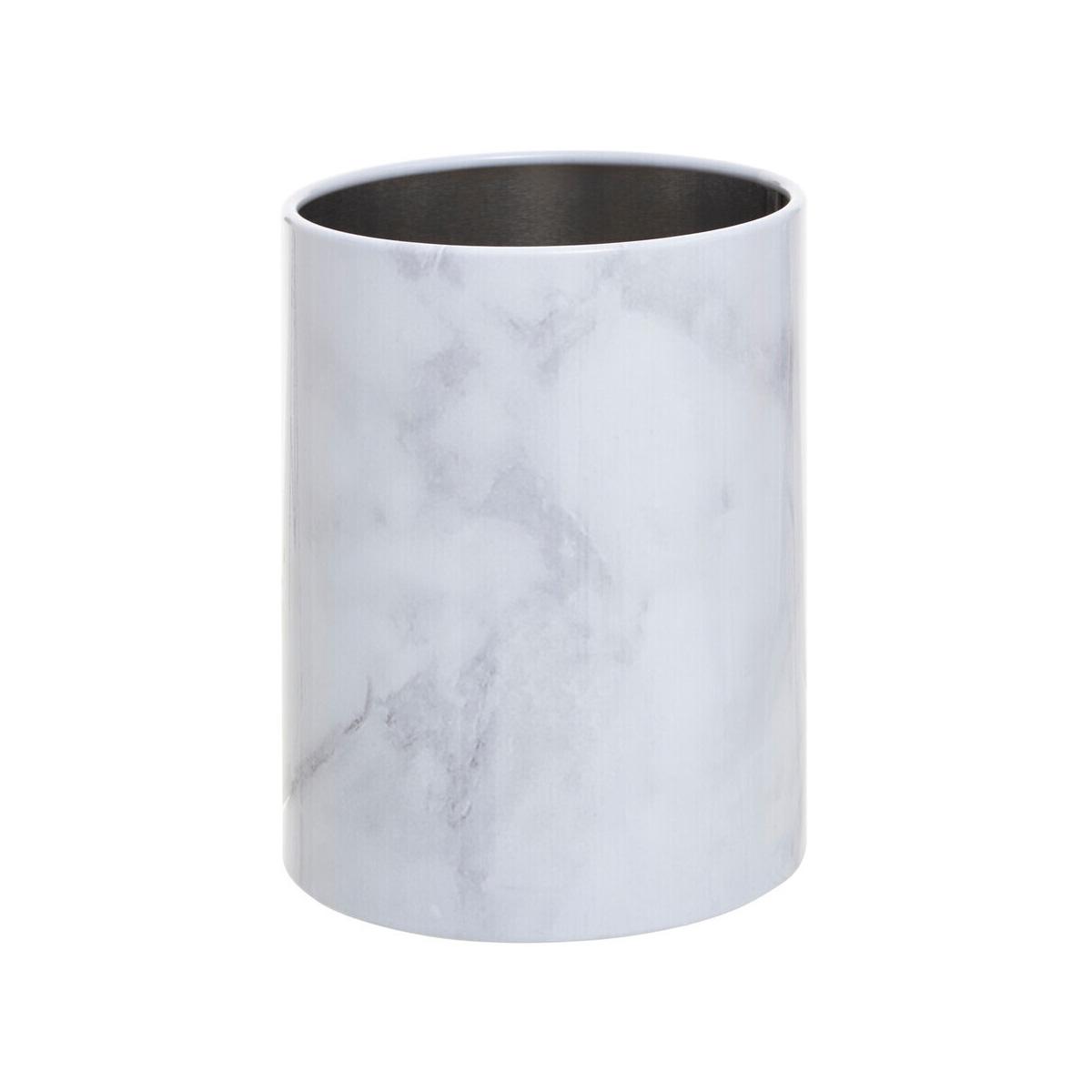 Easton White Marble Effect Utensil Holder