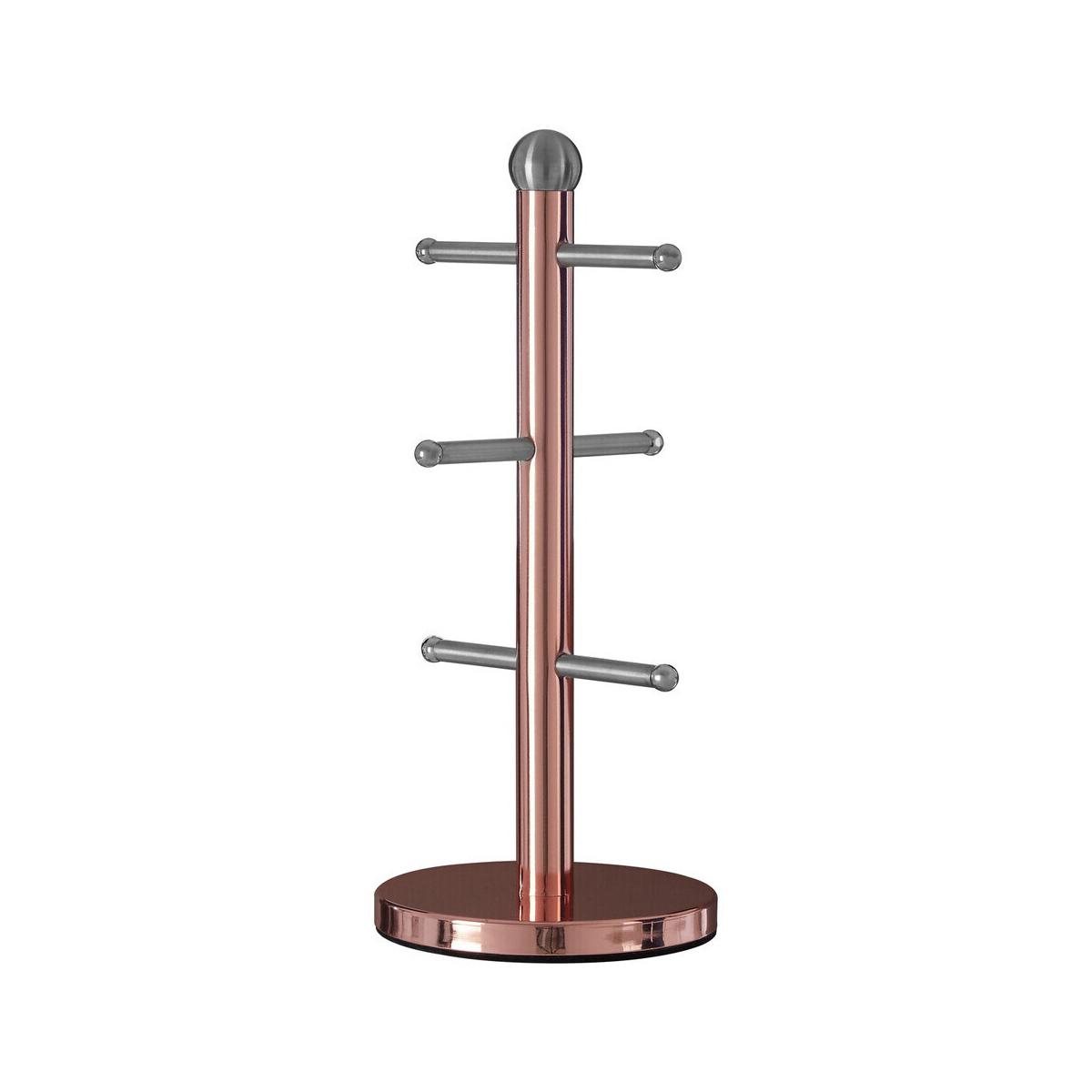 Hirano 6 Cup Copper Finish Mug Tree