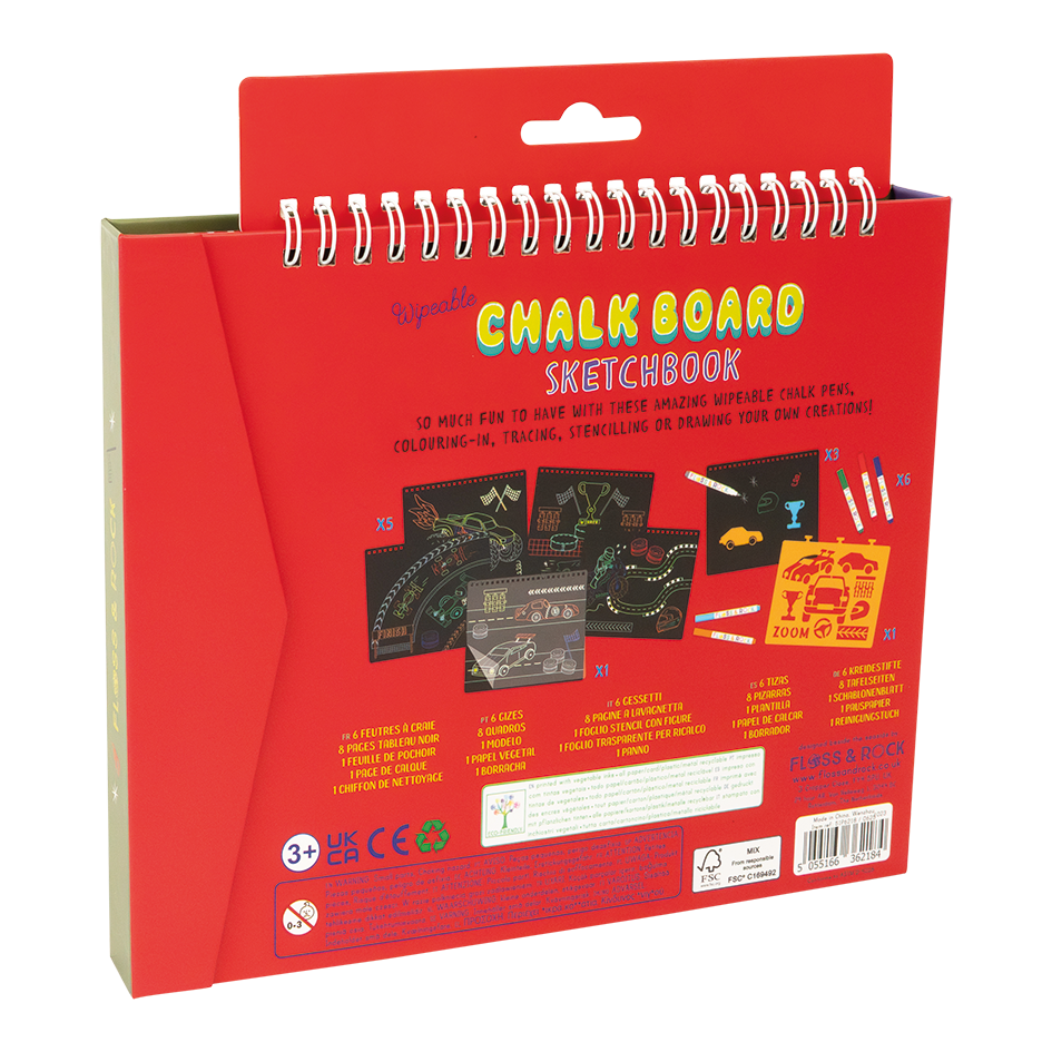 Chalk Board Sketchbook - Cars