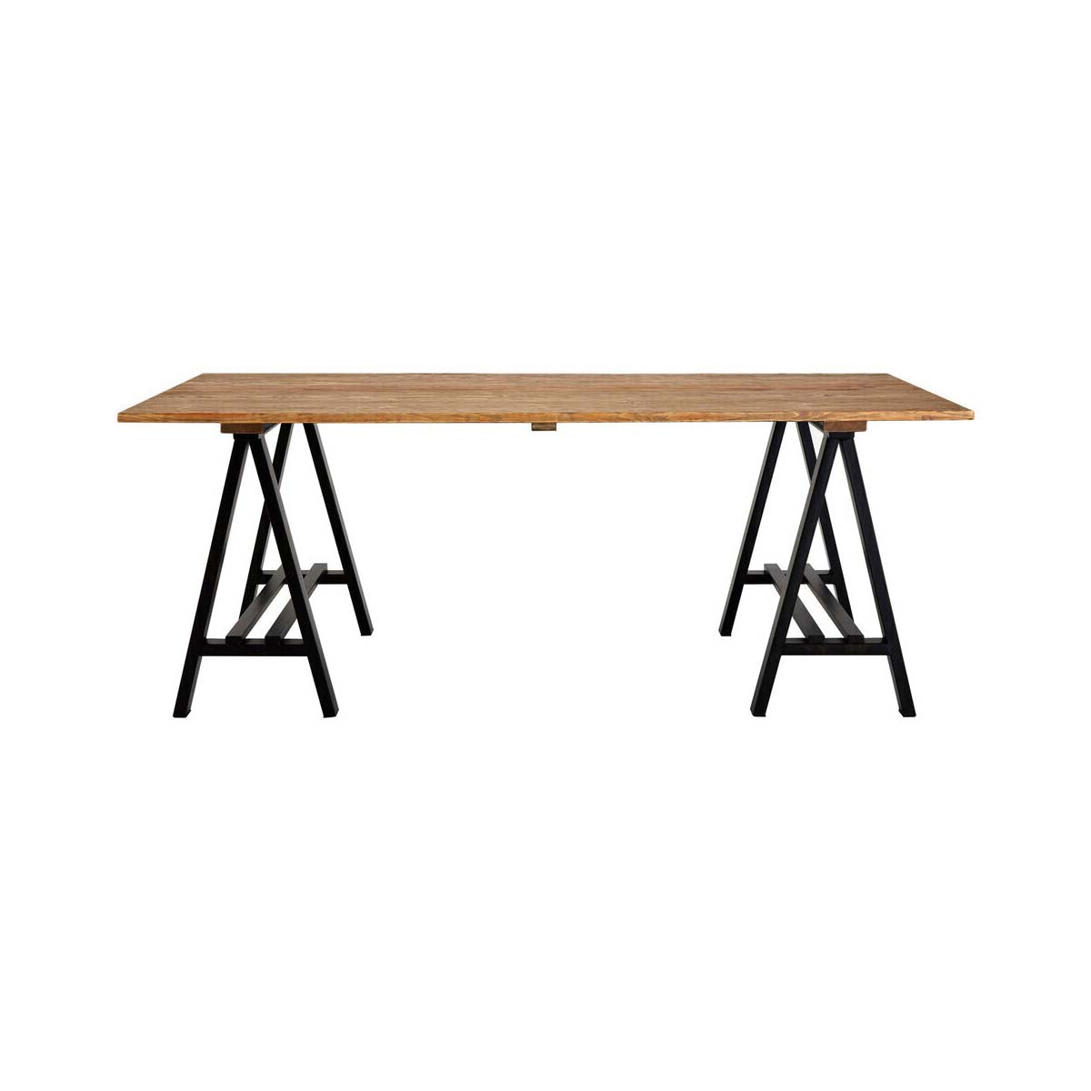 Hampstead Pine Wood And Iron Dining Table