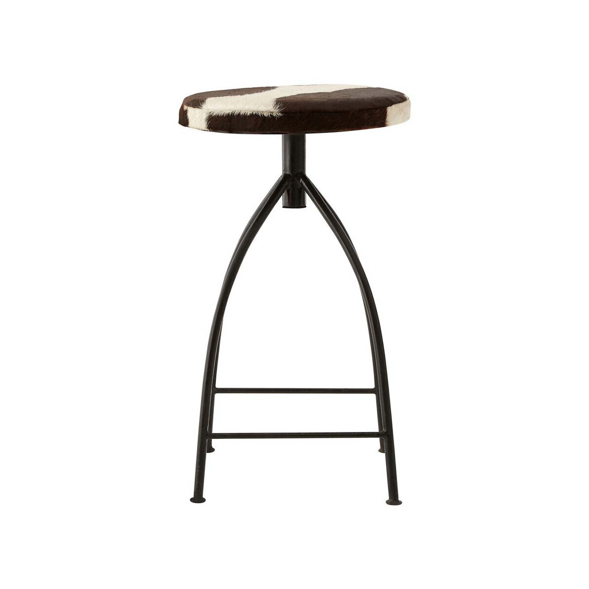 Boho Cowhide Bar Stool