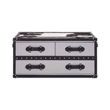 Kensington Townhouse Black And White Genuine Cowhide Coffee Table