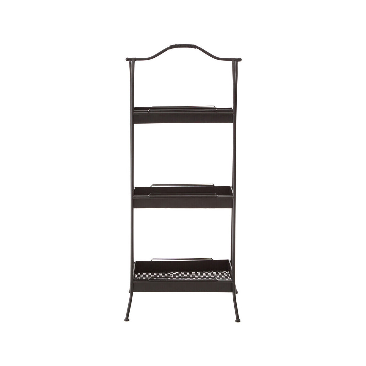 Lexa Black Metal Storage Rack