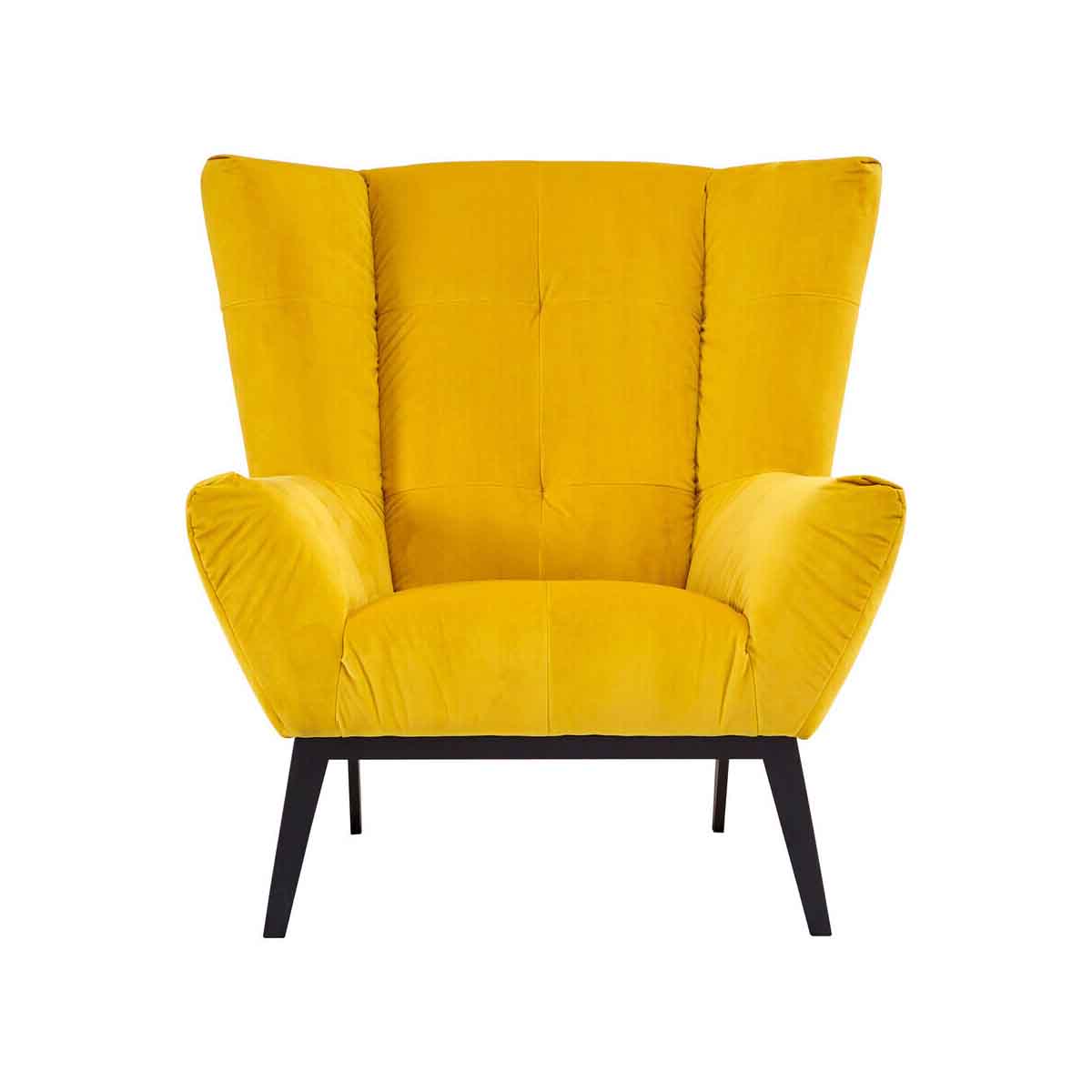 Maiko Yellow Fabric Armchair