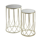 Avantis Set of 2 Black Top Champagne Tables