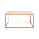 Allure Square Rose Gold and Marble Coffee Table