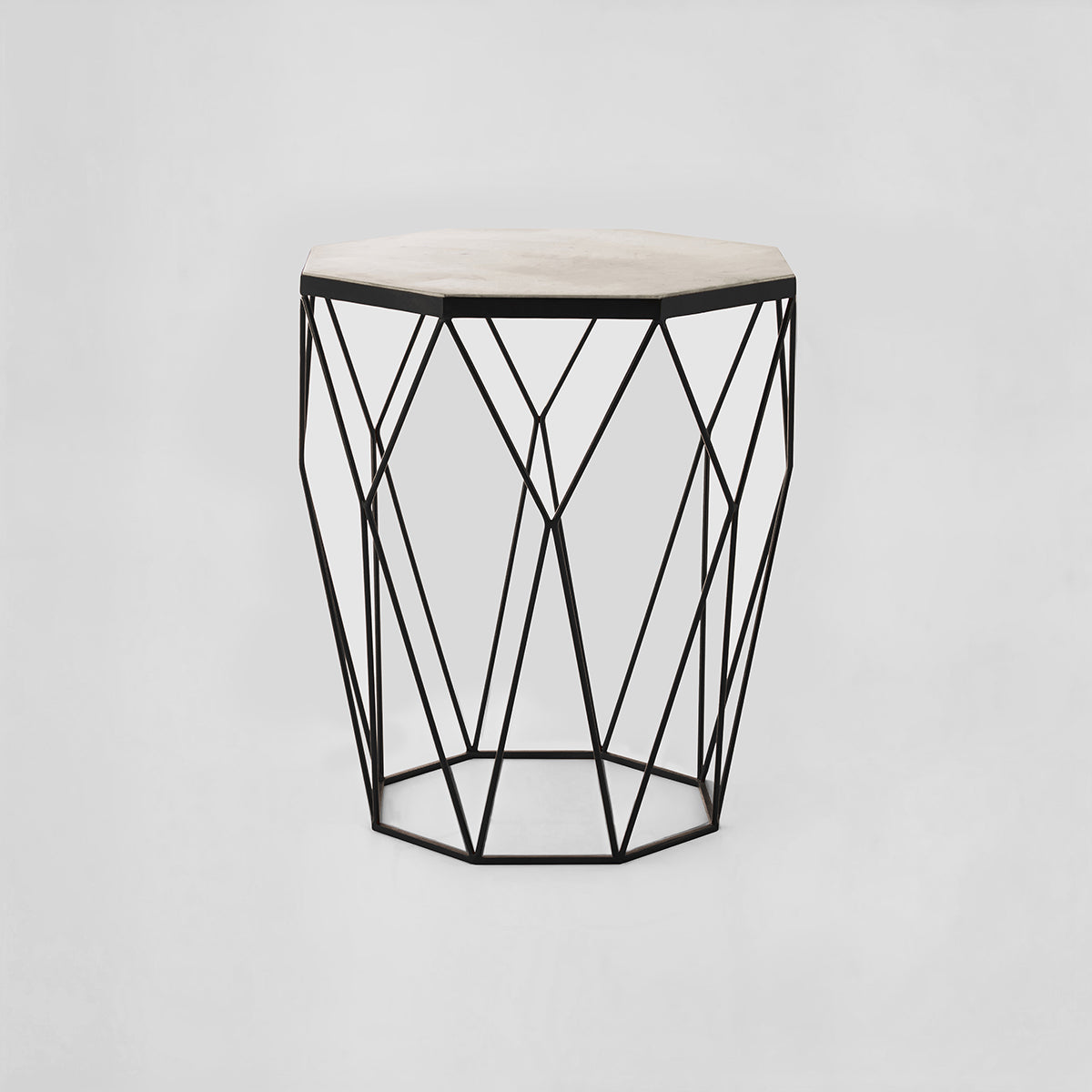 Shalimar Octagonal Matte Black Side Table