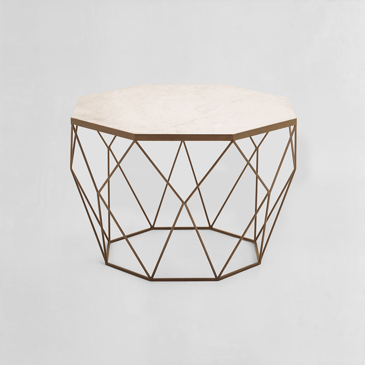 Shalimar Octagonal White Marble Top Coffee Table