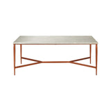 Nirav White Marble Top Coffee Table