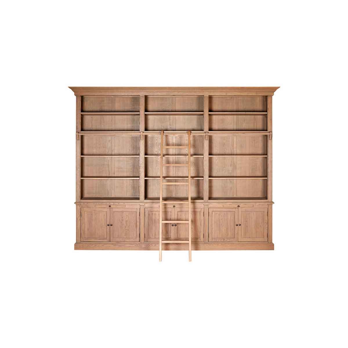 Lyon 3 Section Bookcase With Ladder