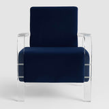 Clarence Blue Velvet Chair