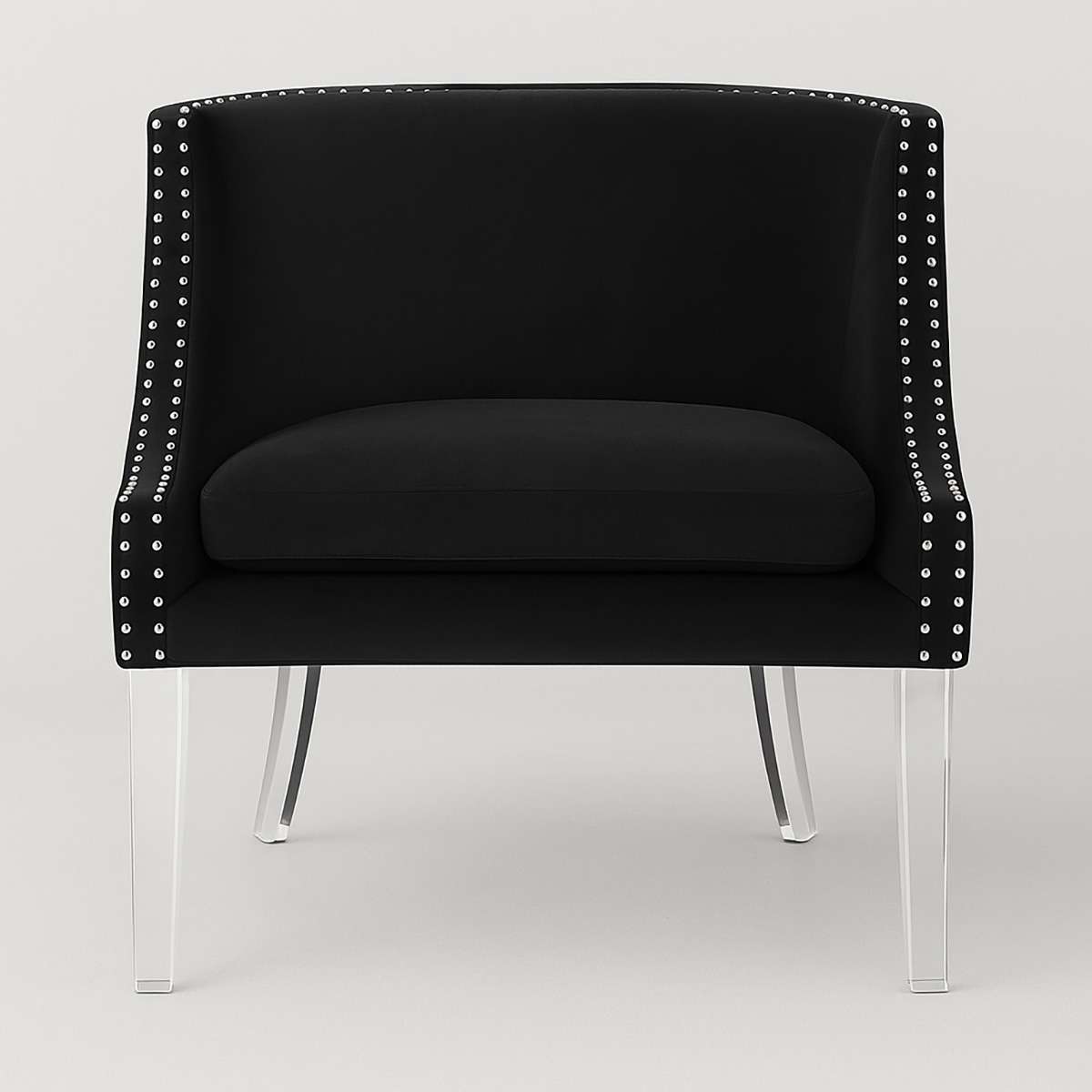Clarence Black Curved Chair