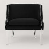 Clarence Black Curved Chair