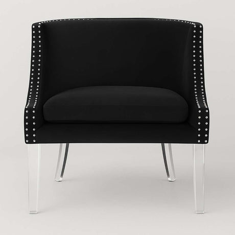 Clarence Black Curved Chair