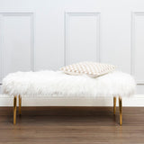 Clarence Natural Fur Effect Bench