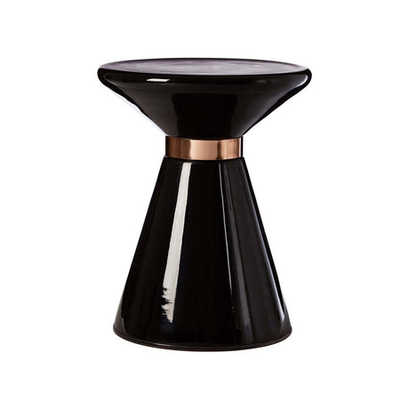 Martini Black Glass Side Table