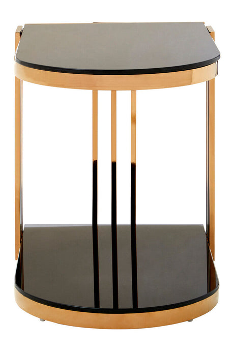 Novo Rose Gold U Shaped Side Table